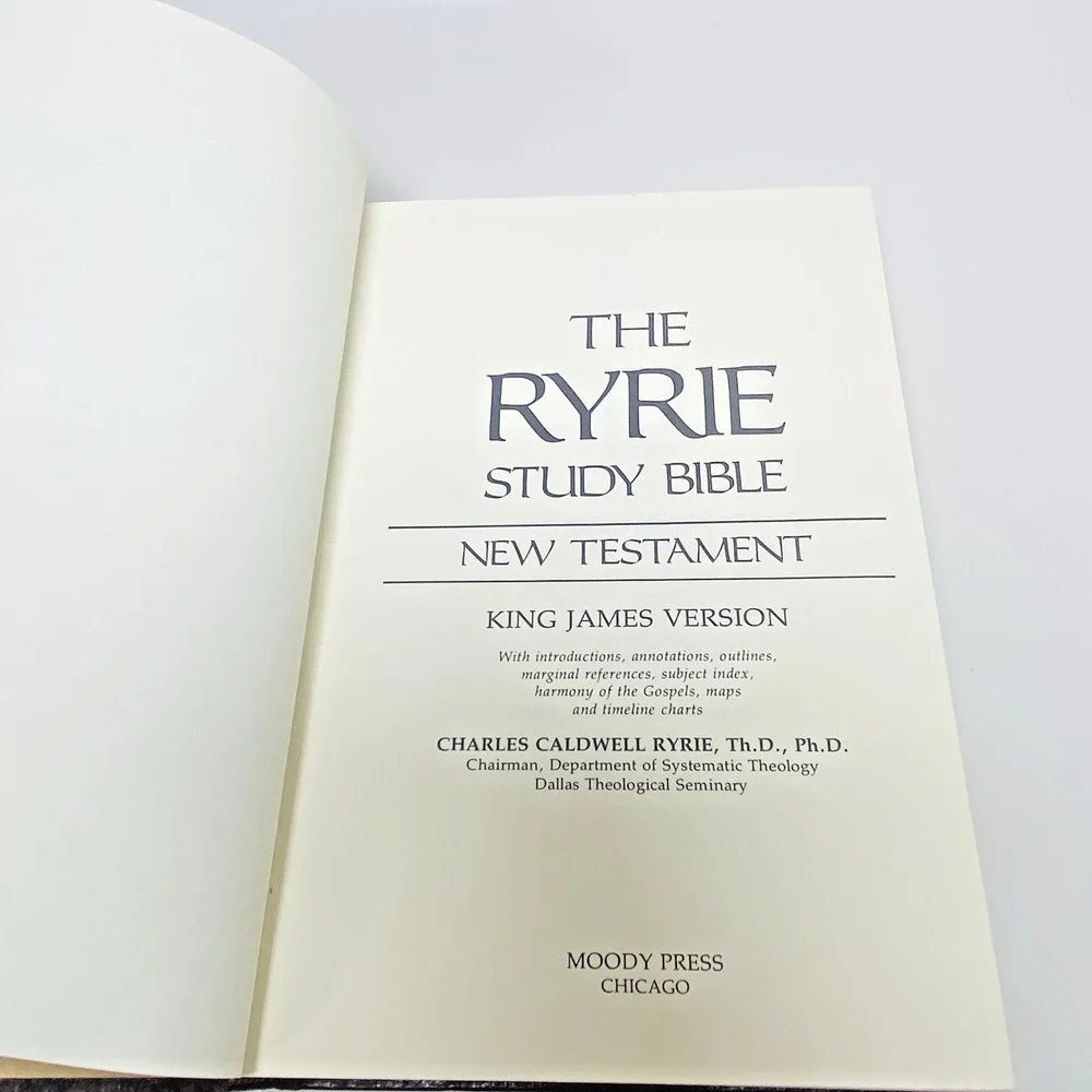 The Ryrie Study Bible New Testament King James Version  KJV  Moody Press 1976 HC